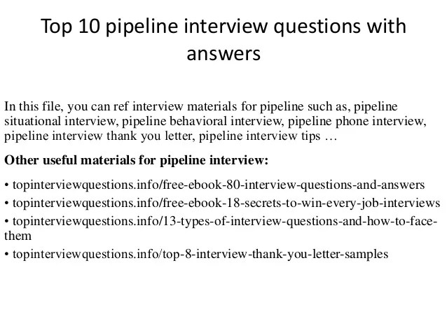Top 10 Pipeline Interview Questions With Answers