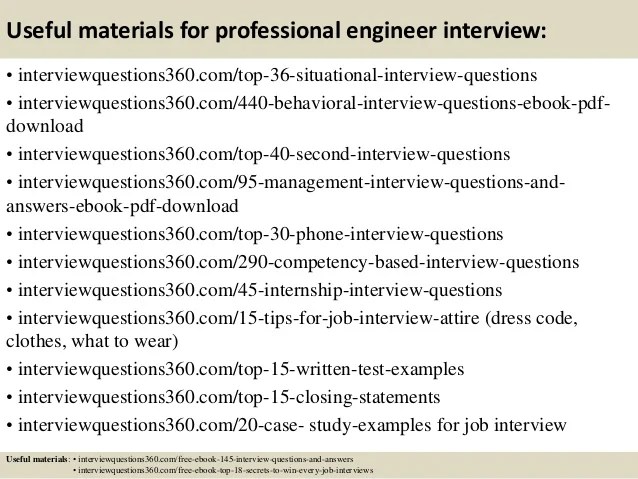 Top 10 Professional Engineer Interview Questions And Answers