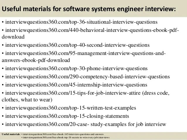 Top 10 Software Systems Engineer Interview Questions And Answers