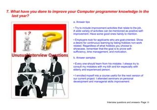 Top 7 Computer Programmer Interview Questions Answers Ppt - Light Design Collection - High Resolution Quality