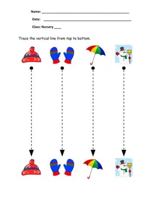 tracing vertical lines