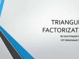 Triangular Factorization Pptx