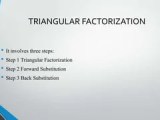 Triangular Factorization Pptx