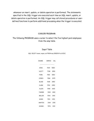 Store Procedure Function Trigger Cursor In Mssql Server Pdf - Premium Mountain Design Gallery - HD