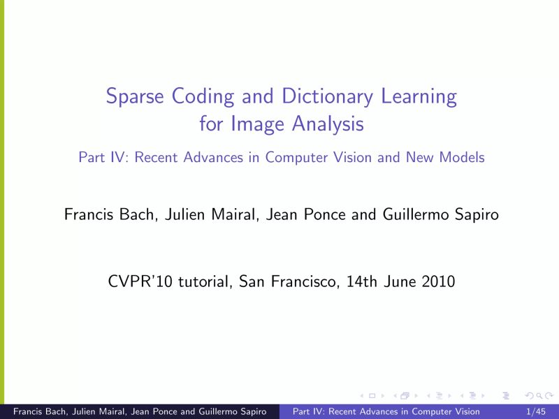 Cvpr2010 Sparse Coding And Dictionary Learning For Image Analysis Part 4 Recent Advances In - Premium Mountain Background Gallery - Retina