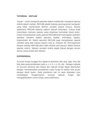 Pdf Short Tutorial On Matlab Part 3 Simulinktbco Cm416 - Creative City Illustration - Full HD