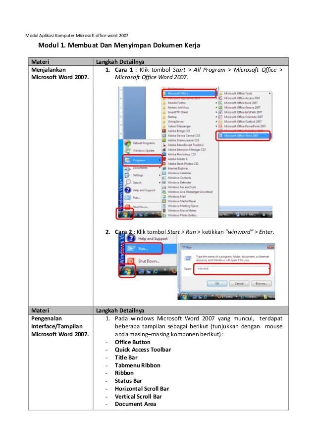 Elex media komputindo, 2010, isbn: Tutorial Microsoft Office Word 2007