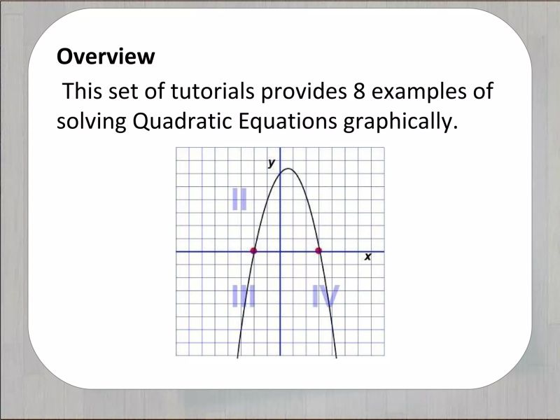 Definition Quadratics Concepts Solving Quadratics Graphically - Retina Sunset Backgrounds for Desktop