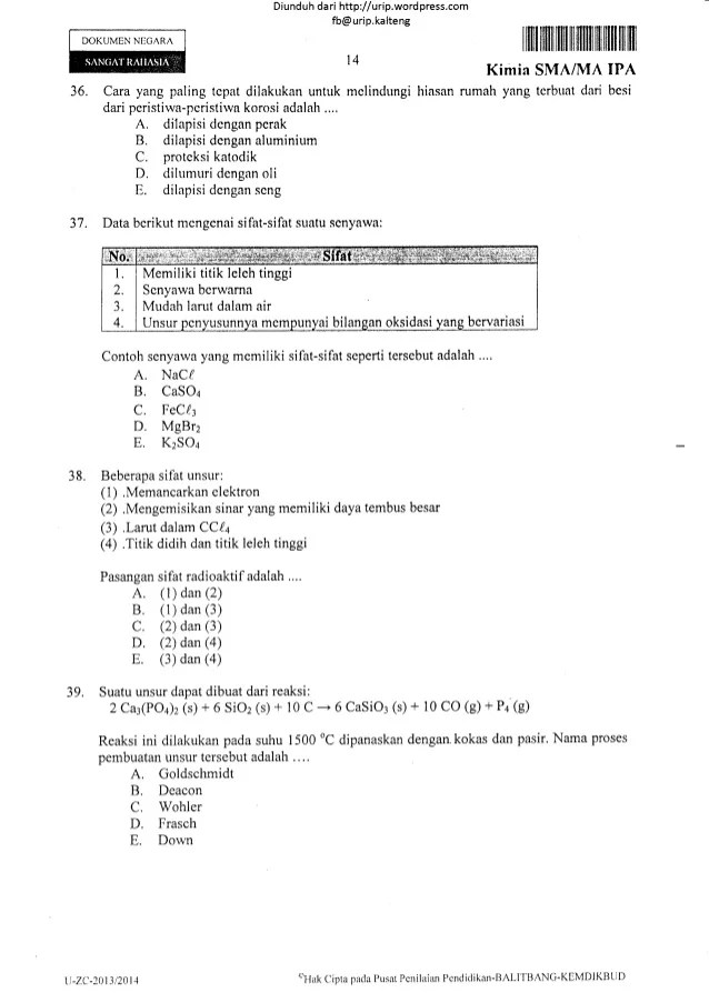 Lengkap 50 contoh soal latihan un dan unbk bahasa indonesia smk from. Soal Un Korosi | Revisi Id