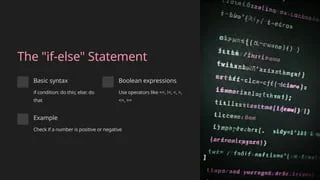 Understanding Conditional Blocks If Else Nested If And Loops Pptx - Best Vintage Designs in Full HD