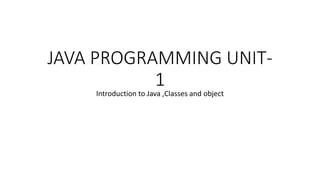Unit 1 Java Contains Basics Of Java Oops Concepts Explanation Output - Download Beautiful Nature Design | High Resolution