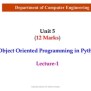 UNIT-5 Object Oriented Programming Lecture | PPTX