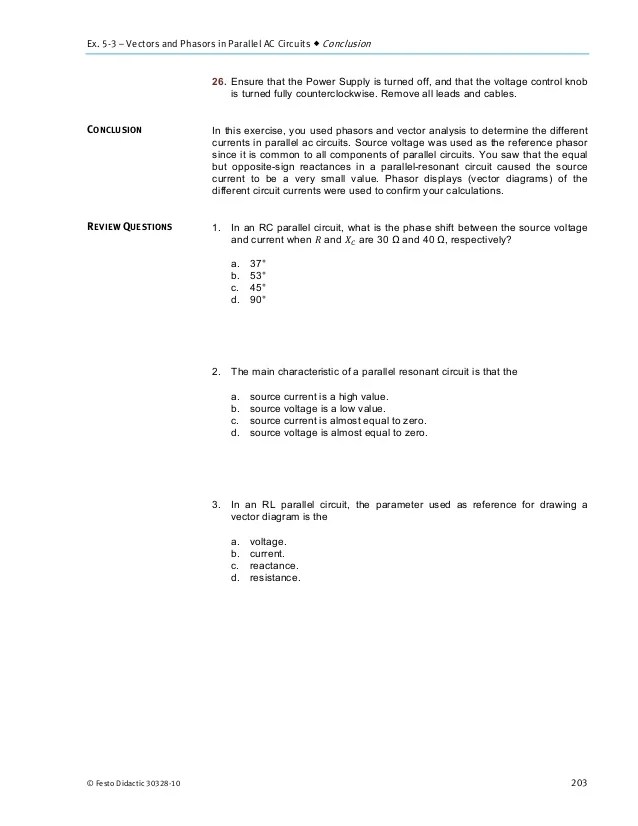 Power Circuits And Transforers Unit 5 Labvolt Student Manual