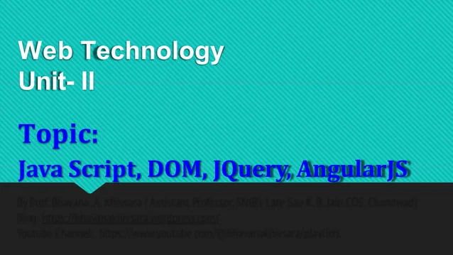 Unit Ii Java Script Dom Jquery 2 Pptx - Colorful Textures - Modern 8K Collection