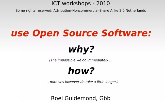 Use Open Source Software Why And How | ODP