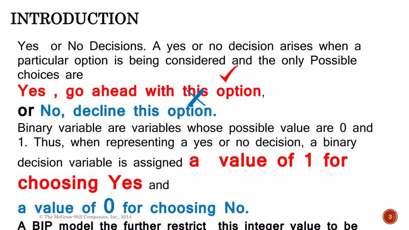 Using Binary Integer Linear Programming To Deal With Yes No Decisions - Minimal Picture Collection - Ultra HD Quality