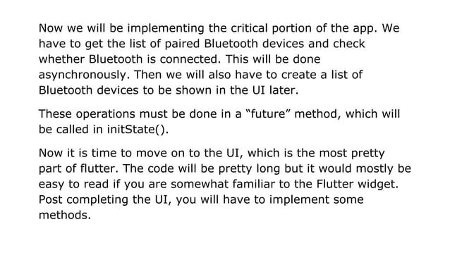 Using Bluetooth Functionality With Flutter Ppt - Best Sunset Arts in Desktop