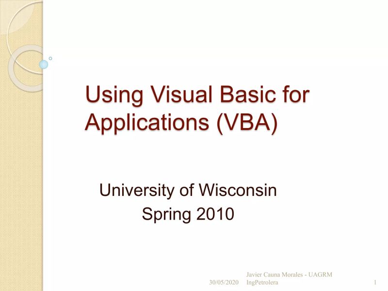 Ppt Using Visual Basic For Applications Vba Powerpoint Presentation - High Quality Colorful Photo - Desktop
