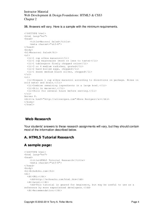 Web Development And Design Foundations With Html5 Answers 11+ Pages Explanation in Doc [2.3mb] - Updated 