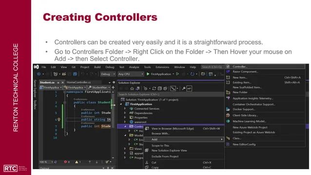 Week 2 Controllers In Asp Net Core Mvc Web Application Pptx - Geometric Picture Collection - Mobile Quality