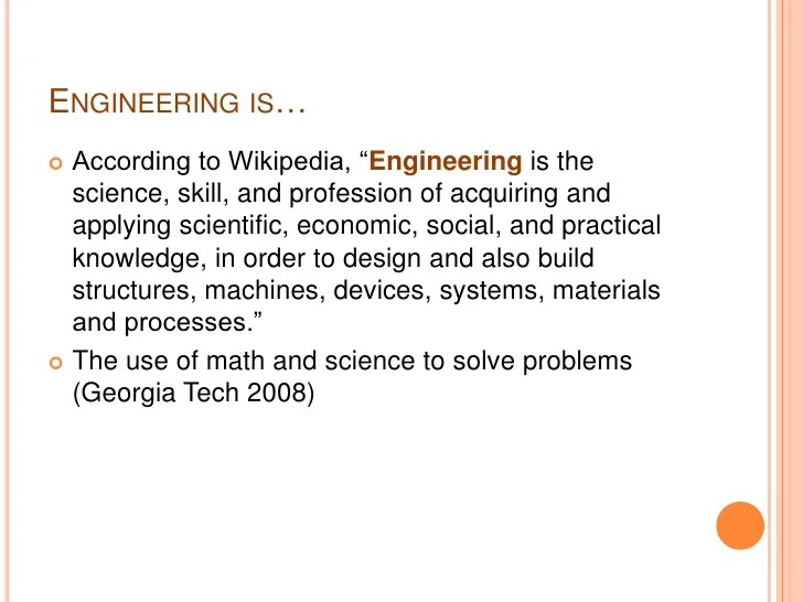 What Is Engineering Presentation