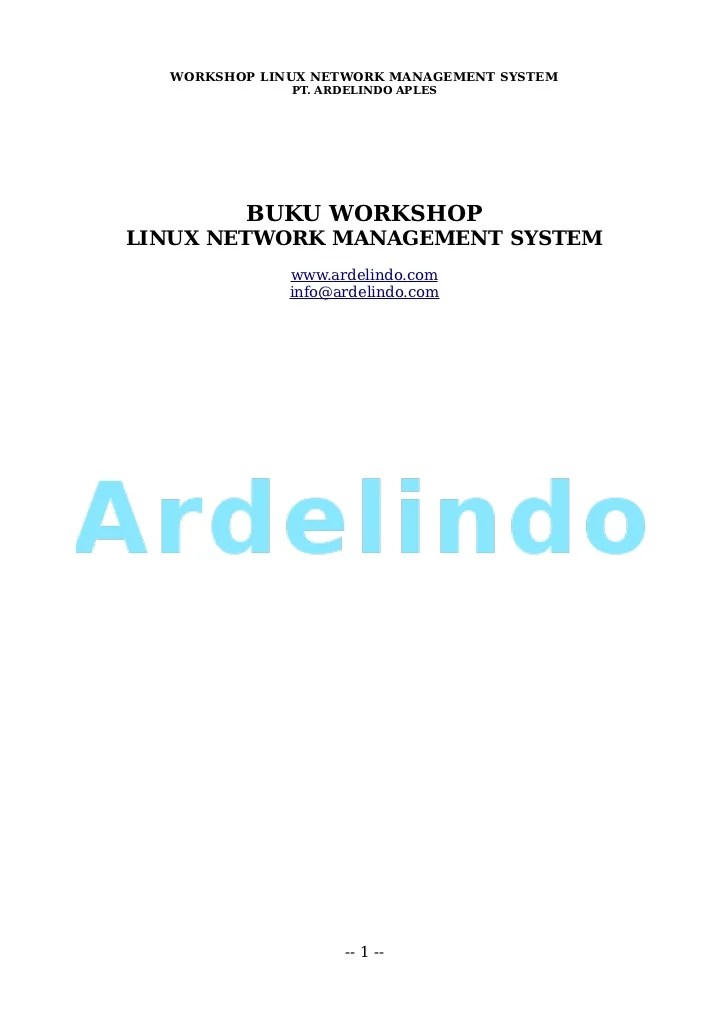 Workshop linux network management system