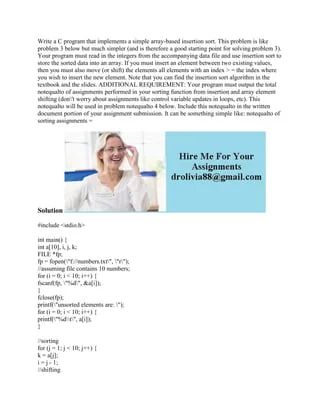 Efficient Array Insertion C Implementation Examples Course Hero - Best Ocean Images in 4K