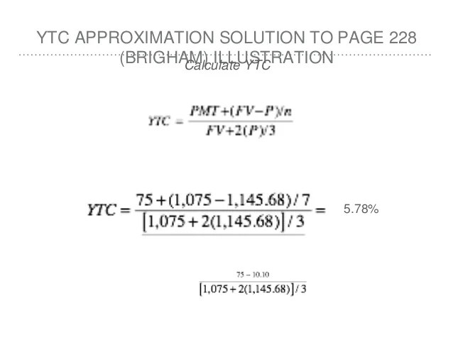 picture Approximate Ytm Formula shefalitayal