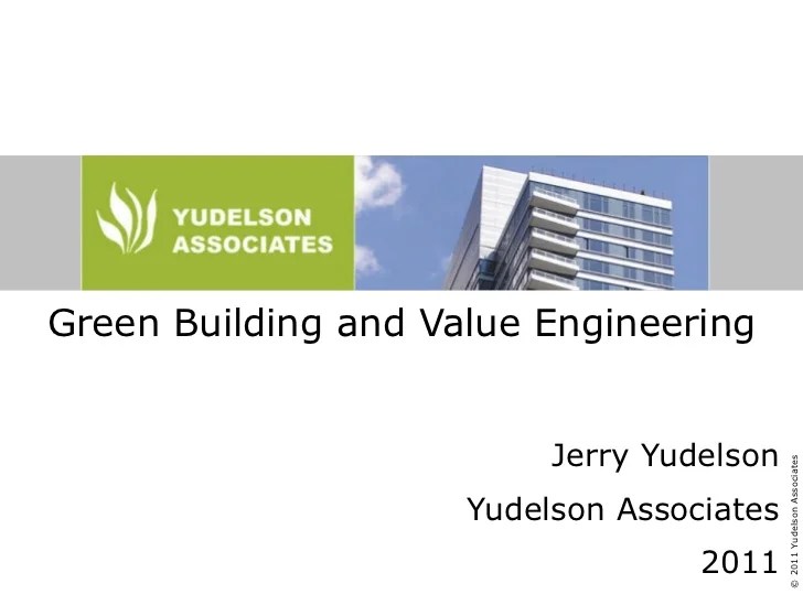 Green Building As Value Engineering