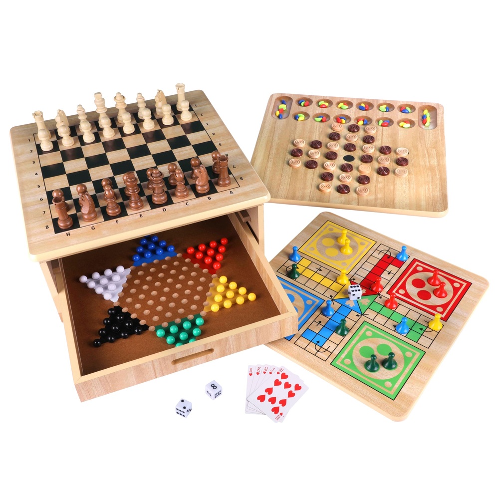 Deluxe wooden game house