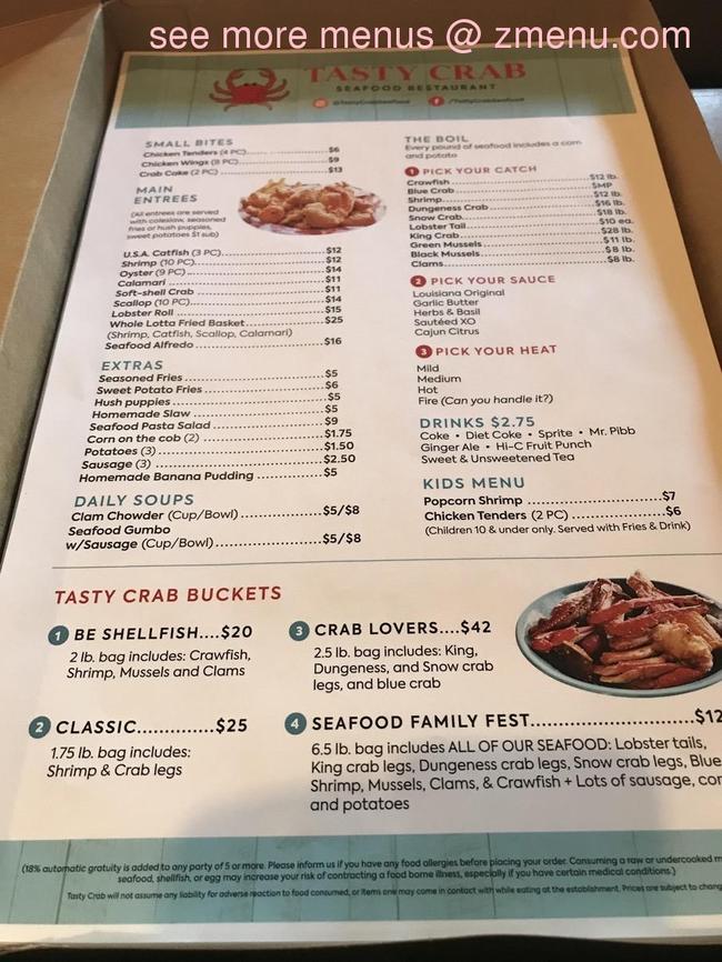 If it used to live in the water you can . Online Menu of Tasty Crab Restaurant, Richmond, Virginia