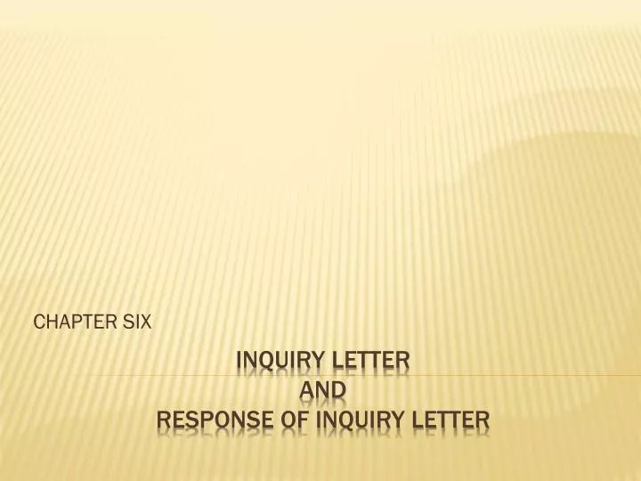 Ppt Inquiry Letter And Response Of Inquiry Letter Powerpoint Presentation Id 1670634