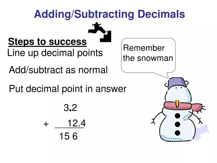It explains how to subtract two decimal numbers with . Ppt Adding Subtracting Decimals Powerpoint Presentation Free Download Id 1720864