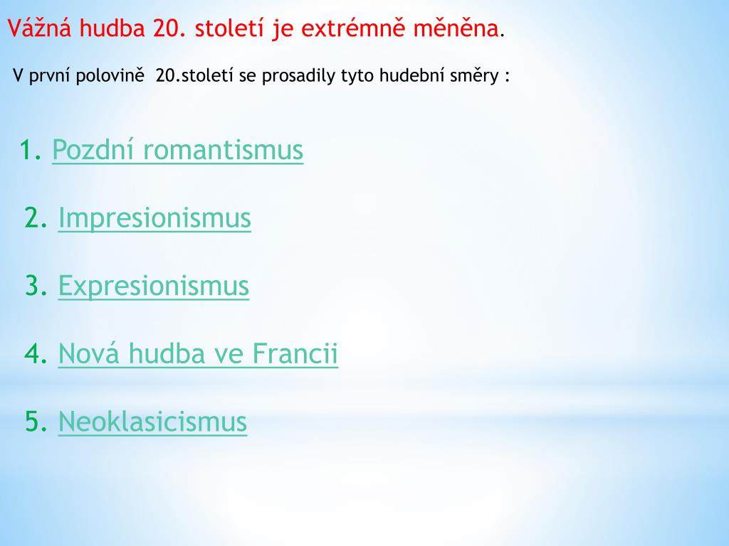 Ppt Vazna Hudba Prvni Poloviny 20 Stoleti Powerpoint Presentation Id 1948343
