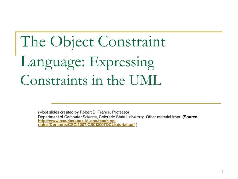 Uml For Java Developers Model Constraints The Object Constraint - Beautiful Ultra HD Nature Patterns | Free Download
