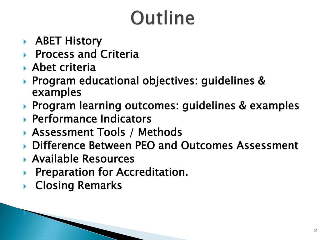 Ppt Abet Accreditation Basic Information Powerpoint