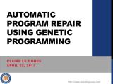 Ppt Automatic Program Repair Using Genetic Programming Powerpoint