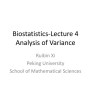 PPT - Biostatistics-Lecture 4 Analysis Of Variance PowerPoint ...