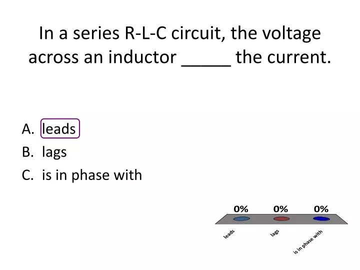 Ppt In A Series R L C Circuit The Voltage Across An