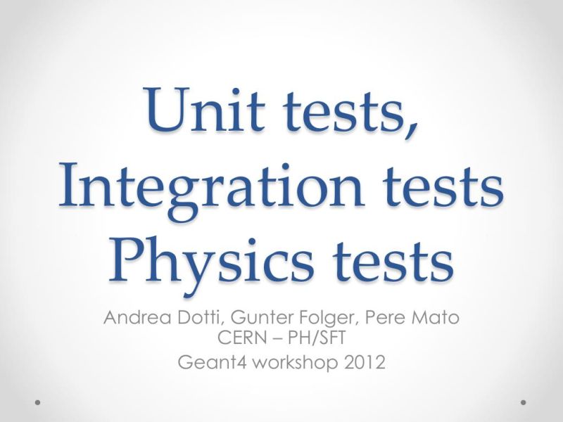 Ppt Unit Tests Integration Tests Physics Tests Powerpoint - Premium Space Design Gallery - 8K