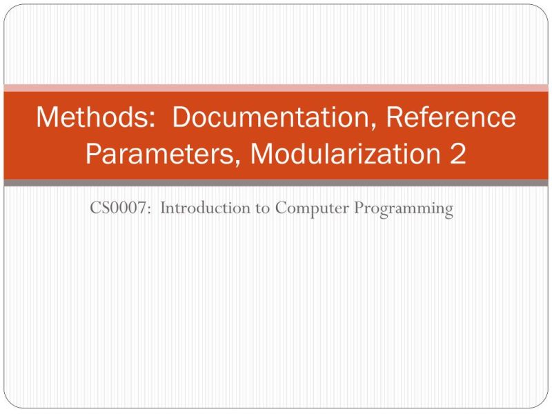 Ppt Methods Documentation Reference Parameters Modularization 2 - Download Professional Nature Picture | 8K