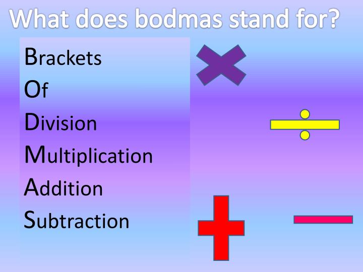 In the first unit of grade 3, students will build on their understanding of the. PPT - BODMAS PowerPoint Presentation - ID:2749375