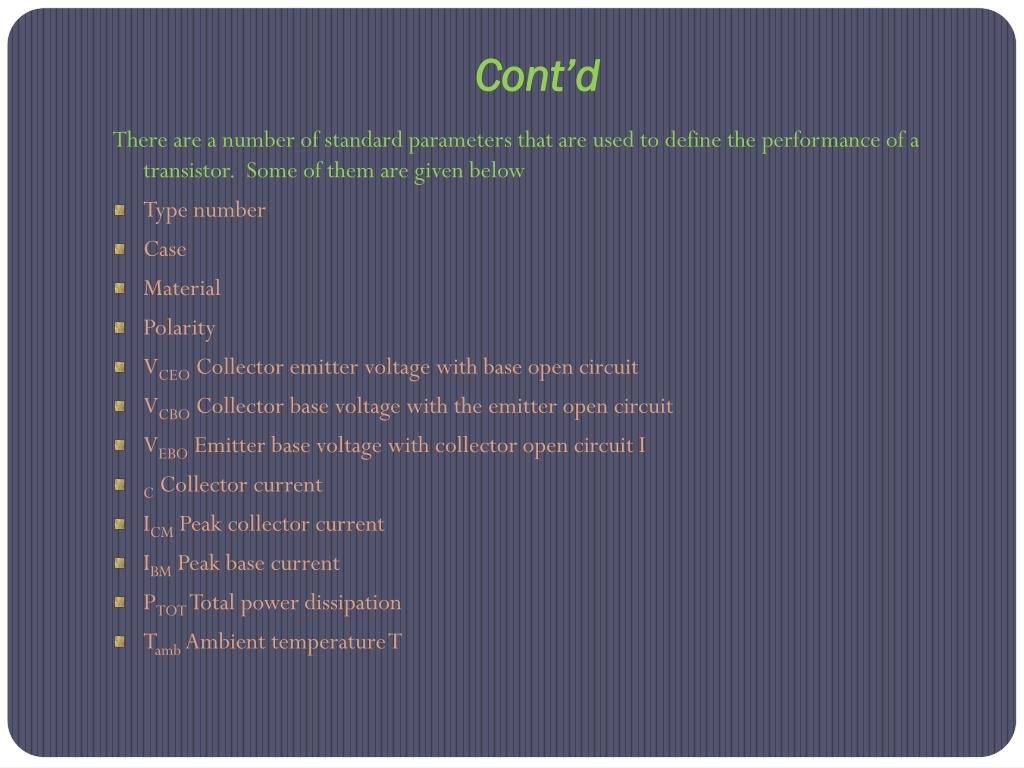 Ppt Transistor Powerpoint Presentation Free Download Id