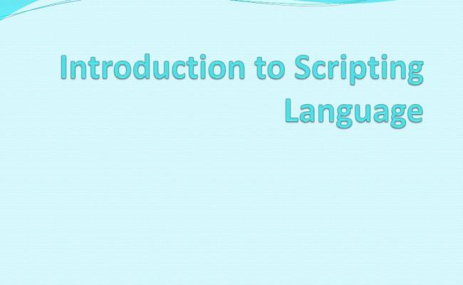 PPT - Introduction To Scripting Language PowerPoint Presentation, Free ...