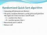 Ppt Randomized Quicksort Randomized Global Min Cut Powerpoint