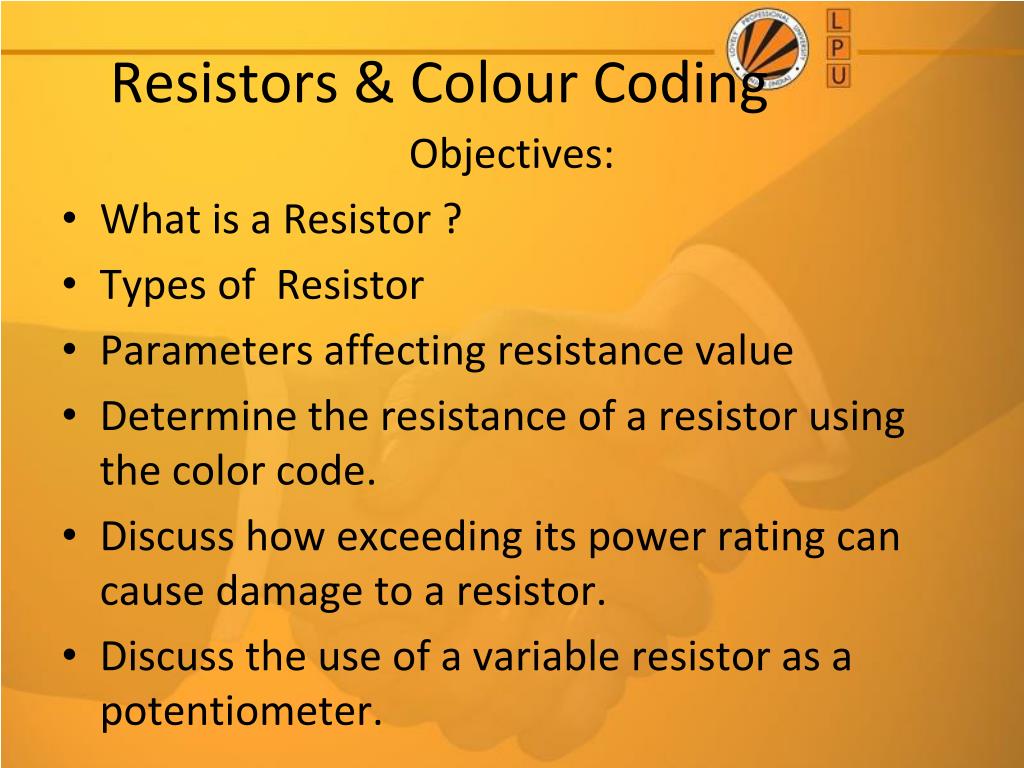 Ppt Resistors Colour Coding Powerpoint Presentation