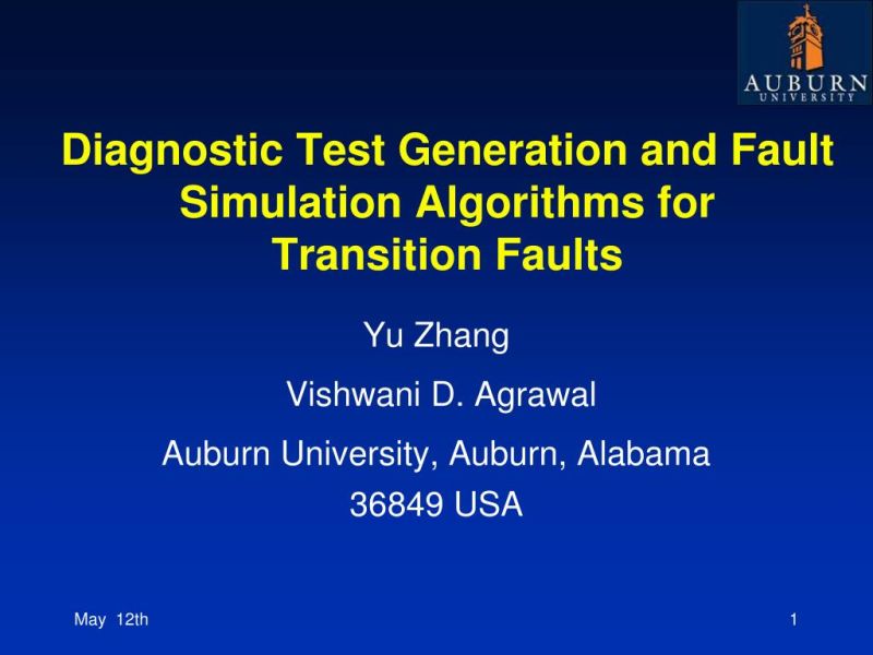 Ppt Diagnostic Test Generation And Fault Simulation Algorithms For Transition Faults - Ultra HD Light Photo - 4K