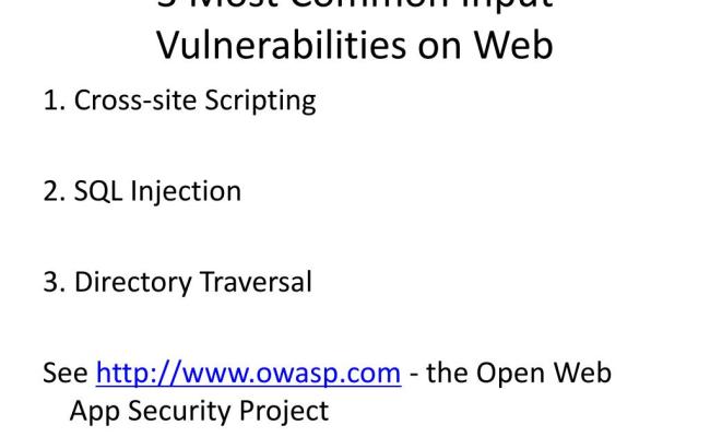 PPT - Secure Software Engineering: Input Vulnerabilities PowerPoint ...