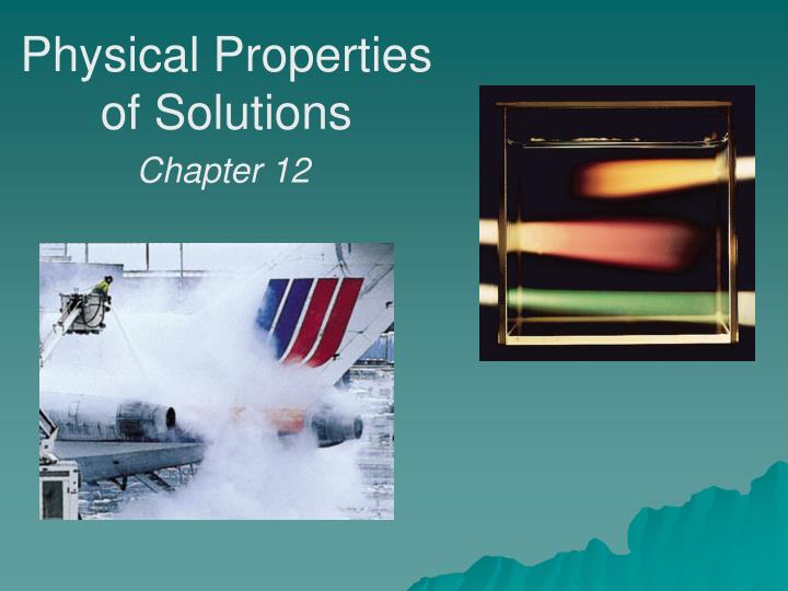 Ppt Physical Properties Of Solutions Powerpoint