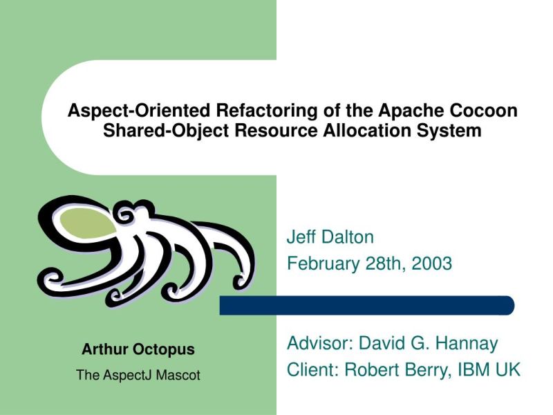 Ppt Aspect Oriented Refactoring Of The Apache Cocoon Shared Object - 4K Vintage Pictures for Desktop